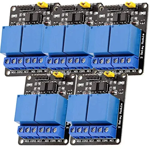 Produktbild AZDelivery 5 x 2-Relais Modul 5V mit Optokoppler Low-Level-Trigger kompatibel mit Arduino inklusive E-Book!