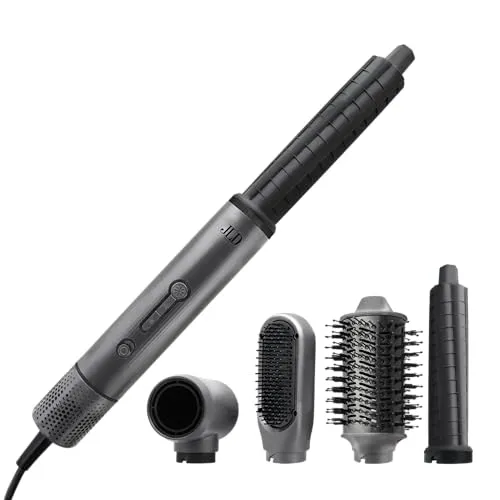 Jean Louis David – Warmluftbürste MultiStyler Aerotwist – Ultra-starker BLDC-Motor – Verwendung auf feuchtem Haar – Trocknen, glatt, Frisur und Locken – Coanda-Zubehör