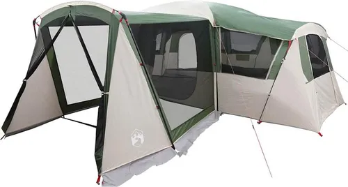 vidaXL Familienzelt mit Dach Grün und Weiß 745 x 700 x 217 cm