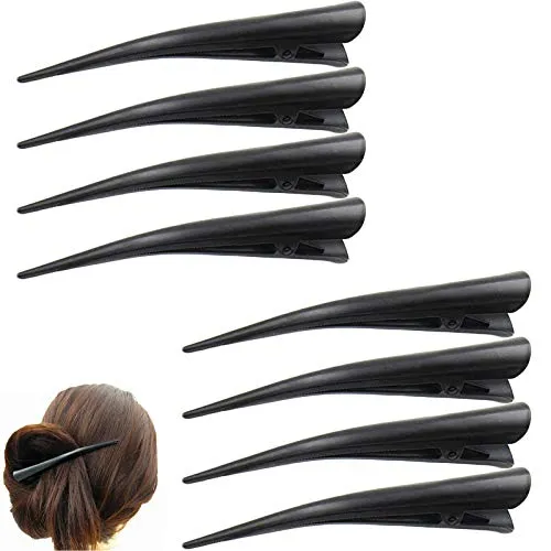 Stück Entenschnabel Haarspangen Damen, Haarklammer Flach Metall, Friseur Haarspangen, Rutschfester Hair Barrettes Haarschmuck, mit Zähnen DIY Zubehör für Haar Styling für Frauen Mädchen 13cm 8