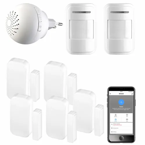VisorTech 8-teiliges Funk-WLAN-Alarmsystem für Funk-Geräte an App