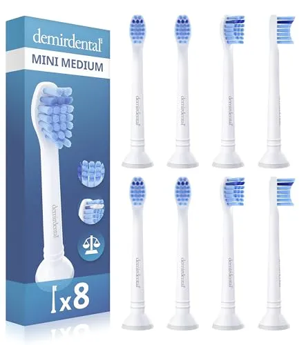 8er demirdental Mini Aufsätze für Philips Sonicare, Medium