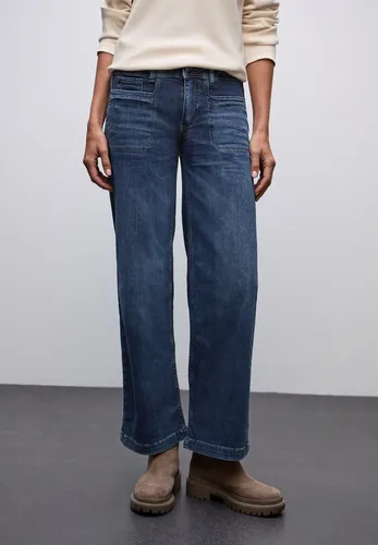 STREET ONE Weite Jeans im Five-Pocket Style in blau von Street One