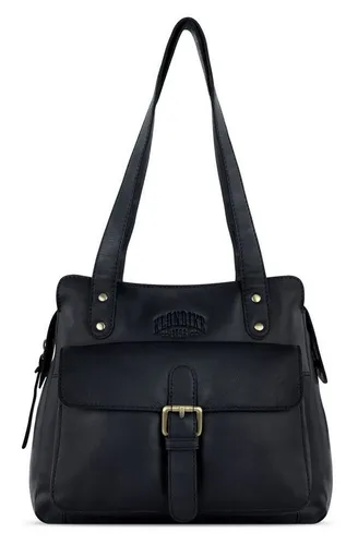 KLONDIKE 1896 Rush Zoe Handtasche für Damen aus Rindleder - Elegante Umhängetasche aus hochwertigem Rindleder, ideal für den Alltag mit vielen Fächern für optimale Organisation. Maße: 28 x 24 x 13 cm.