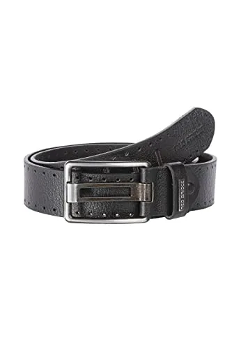 Redbridge Herren Echt Leder Gürtel - 95 cm, Schwarz - Herren-Gürtel aus strapazierfähigem Echtleder mit robuster Schnalle, ideal für den täglichen Gebrauch und vielseitig kombinierbar zu verschiedenen Outfits.