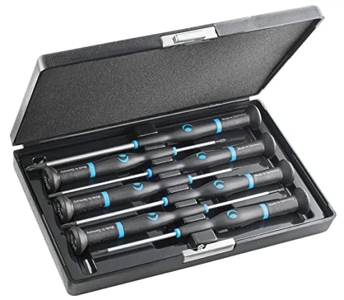 Witte 89322 Wittron-Schraubendreher-Satz 2K 7-teilig, Elektriker 1.5-3.0 / PH 00-PH1 in hochschlagfester Kunststoffkassette