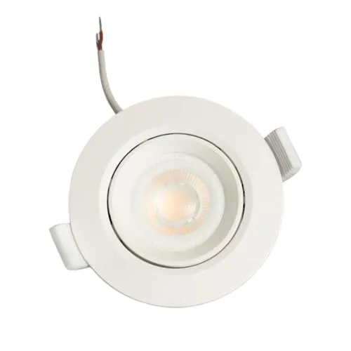 DOTLUX 4971-030040 LED-Deckenstrahler - Einbauleuchten mit nur 40 mm Einbautiefe, ideal für Sanierungen. Schwenkbare LED-Einheit sorgt für flexible Ausleuchtung und einfache Montage dank integriertem Netzteil.