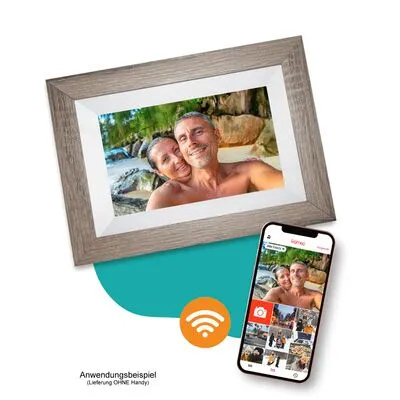 Pora 8 WF-805T-DB Digitaler Bilderrahmen dunkelbraun
