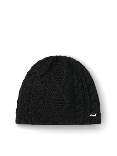 Eisbär Nelia Mütze schwarz (009) one - Mütze für Winteraktivitäten, aus 50% Merinowolle und 50% Polyacryl, bietet hervorragende Isolation und Atmungsaktivität. Kuscheliges Fleece-Innenband hält die Ohren warm.