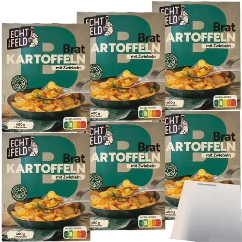 Echt vom Feld Bratkartoffeln mit Zwiebeln 6er Pack 6x400g Packung usy Block