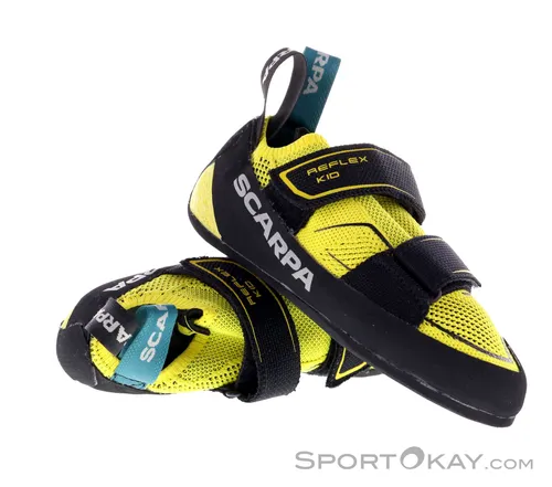 Scarpa Reflex Kid Kinder Kletterschuhe - Gelb - Größe 36 - Kletterschuhe für Kinder, mit hervorragendem Grip und Komfort für kleine Kletterer, ideal für den Einstieg in den Klettersport.