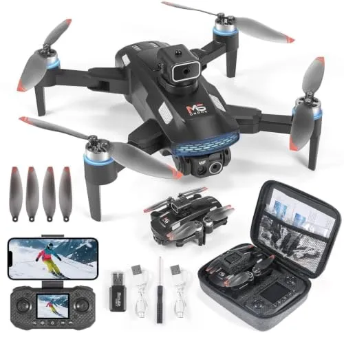 Drohne mit Kamera HD 4K,RC Faltbare FPV WiFi Live Übertragung Drohne für Kinder Anfänger, 2 Akku,Bürstenloser Motor, Flugbahnflug, Hindernisvermeidung, One Key Start/Landen, Headless Modus