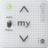 Somfy SmooveAMINio Wandsender pure shine - 1-Kanal Funkwandsender, sensitives Design für einfache Bedienung und Integration in alle Schalterprogramme