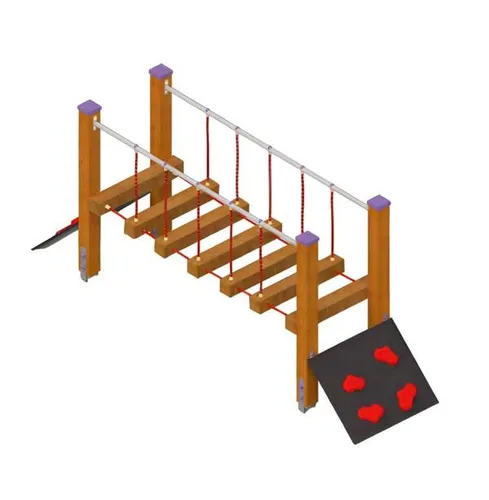 Wackelbalken Balancierbrücke für Kinder - Kreative Balancierbrücke für Kinder von 1-11 Jahren, fördert Geschicklichkeit und Bewegungskoordination. Modernes Design, einfache Montage und 2 Jahre Herstellergarantie.
