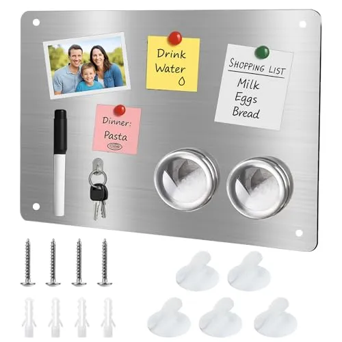 Magnettafel Magnetboard aus Metall 32 X 22cm Kleine Magnetwand Magnetisch Tafel zum Präsentieren von Notizen Fotos für Wand