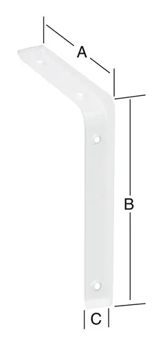 Vormann Alu-Konsolstütze 200 x 300 mm weiß - 050155250W