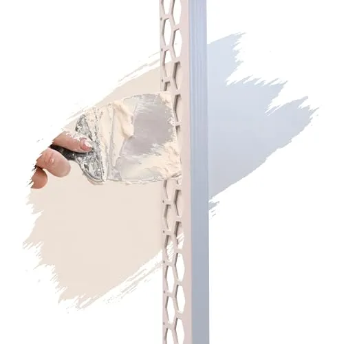 ProfileXXL PVC Abschlussprofil 2,5m x 40mm x 14mm - Abschlussleiste für Innen- & Außenputz - Hochwertiges Abschlussprofil aus schlagzähem PVC für optimale Putzdurchdringung und einfache Verarbeitung. Ideal für Innen- und Außenputz geeignet.