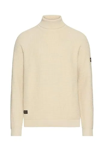 camel active Herren Strickpullover mit Stehkragen – Hafer, XXL - Stylischer Strickpullover mit strukturierter Oberfläche und geripptem Stehkragen. Ideal für lässige Outfits und höchsten Tragekomfort. Regular Fit für eine optimale Passform.