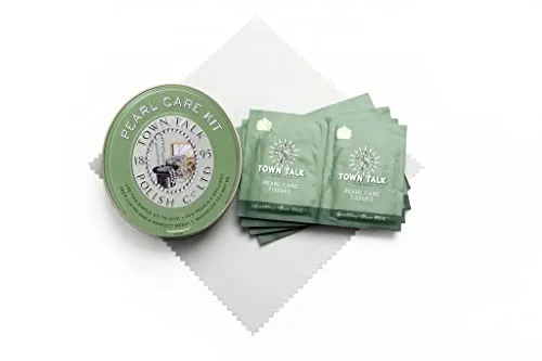 Town Talk Pflegeset Pearl Care Aufbewahrungsdose - Perlenpflege-Set - Schmuckpflege - Perlen, weiche Steine, Kostüm Schmuck