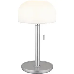 Akku-Tischleuchte Norman Silber/Weiß - Flexibles Licht für jeden Raum - Lampen, Akku-Tischleuchte mit max. 1,5 Watt, ideal für eine gemütliche Beleuchtung überall im Haus.