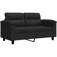 vidaXL 2-Sitzer-Sofa Schwarz 120 cm - Mikrofaserkomfort - Sofa in modernem Design, ideal zum Entspannen oder Plaudern. Langlebiges Mikrofasergewebe sorgt für einfache Reinigung und hohe Strapazierfähigkeit.