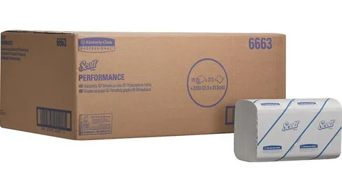Kimberly Clark SCOTT PERFORMANCE Papierhandtücher - 1-lagige, hautfreundliche Tücher mit Airflex-Technologie, 3180 Stück für optimale Hygiene und Saugfähigkeit