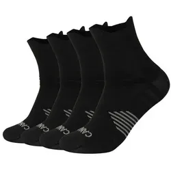 Camano Kurzsocken function (4-Paar) mit verstärkter Ferse und Spitze, Fußgewölbe-Stütze, gepolsterte Sohle weiß 39-42