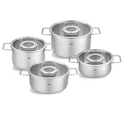 Fissler Pure Collection Edelstahl-Kochtopfset 4-teilig