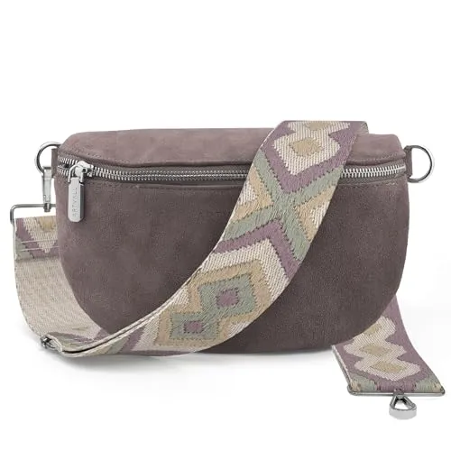 ARTVALL Umhängetasche Wildleder Lila - Elegante Crossbody Bag - Umhängetasche aus hochwertigem Wildleder mit abnehmbarem Schultergurt. Ideal für Reisen, Shopping oder Büro, bietet sie Stil und Funktionalität in einem kompakten Design.