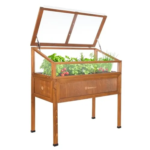 Greenspot Hochbeet Balkon mit Haube von Greenspot