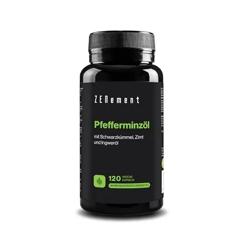 Zenement Pfefferminzöl mit Schwarzkümmelöl, Zimt und Ingwer