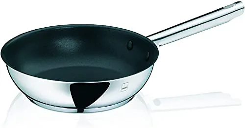 Kela Cailin 10965 Bratpfanne 24 cm - Elegante Bratpfanne aus rostfreiem 18/10 Edelstahl mit hochwirksamer Antihaftbeschichtung. Ideal für Induktion, Backofenfest bis 180°C, kratzfest und spülmaschinengeeignet.