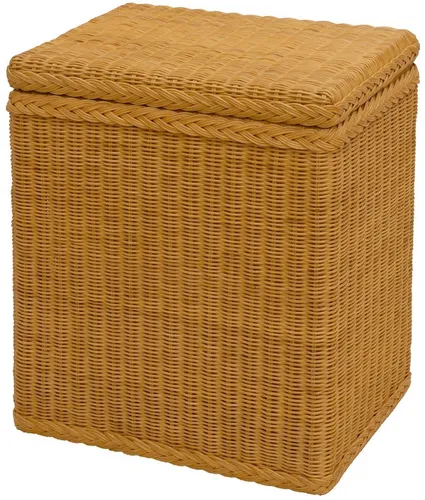 Rattan Wäschekorb mit Deckel und Inlett von Krines Home