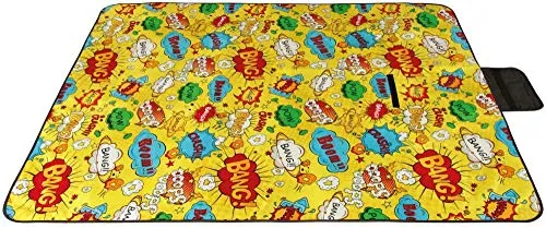 Bestlivings Picknickdecke wasserabw. mit Fotodruck, Auswahl: Größe - 200x100 cm Design - Comic, Stranddecke Kofferraumunterlage Campingdecke