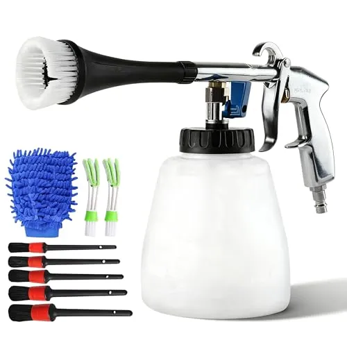 Auto Reinigungspistole Innenreiniger Waschpistole 60L - Reinigungsbürsten für Autoinnenräume, mit Hochdruck-Waschpistole für gründliche Reinigung selbst in schwer erreichbaren Bereichen.