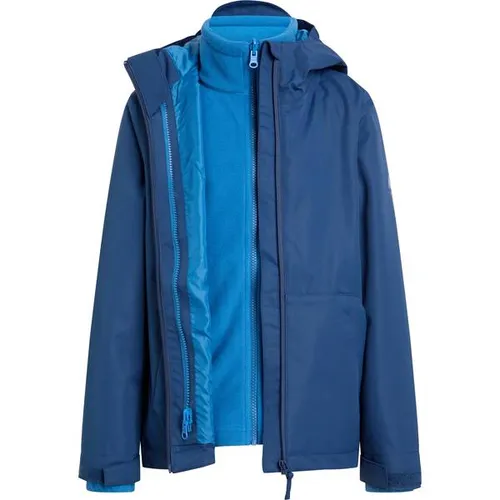 McKINLEY Kinder Doppeljacke Justin 3:1 III B - Wetterfeste Outdoor Doppeljacke mit AQUAMAX-Technologie. Die vielseitige Jacke bietet optimalen Schutz bei wechselhaftem Wetter und kombiniert eine leichte Außenjacke mit einer warmen Innenjacke für maximalen Komfort.