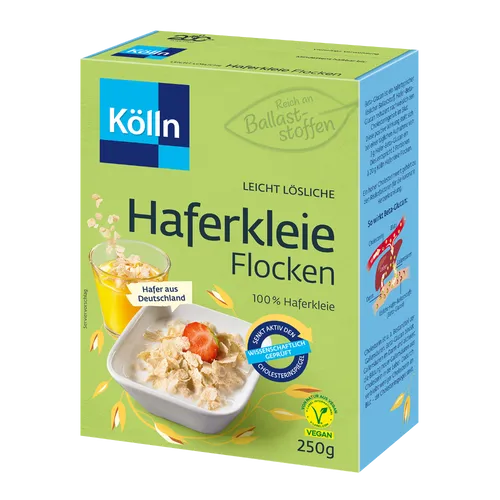 Kölln Haferflocken Balance Haferkleie Flocken, aus 100% Vollkorn-Hafer, 250g
