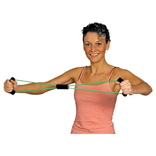 Sport-Tec Fitness Toner Expander Fitness Tube Gymnastikband Body Toner, Mittel, Grün