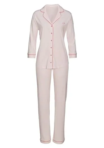 Bequemer Damen Pyjama VIVANCE DREAMS in Rosa von LASCANA 