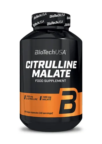 BioTech Citrulline Malate 90 Kapseln - BioTech Citrulline Malate – 90 Kapseln mit L-Citrullin und Malat für sportlich aktive Personen. Ideal zur Unterstützung der körperlichen Leistungsfähigkeit im Training.