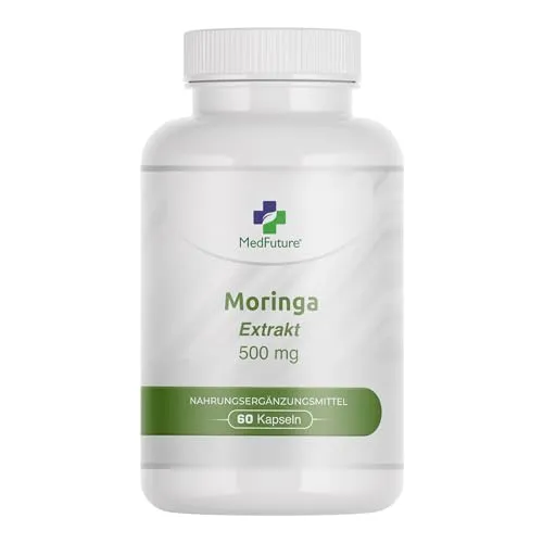 Moringa Oleifera Extrakt Kapseln 500 mg in beige von Medfuture