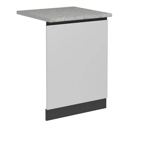 Vicco Frontblende R-Line, Weiß/Anthrazit, 60 cm - Sockelblenden für Geschirrspüler, elegantes Design und individuelle Anpassungsmöglichkeiten für Ihre Küche.