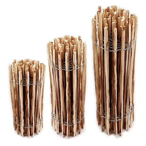30m Aquagart Staketenzaun 100cm hoch - Langlebiger Holzzaun aus Haselnuss - Dekorative Zäune, umweltfreundlich und langlebig, ideal für Sichtschutz und Gartenprojekte, passt sich jedem Gelände an.
