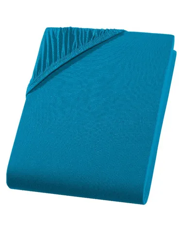 yadetextil Spannbettlaken Spannbettlaken, Jersey, Gummizug: Rundumgummi, (1 Stück), Topper Spannbettlaken 180x200 - 200x200 cm. Petrol