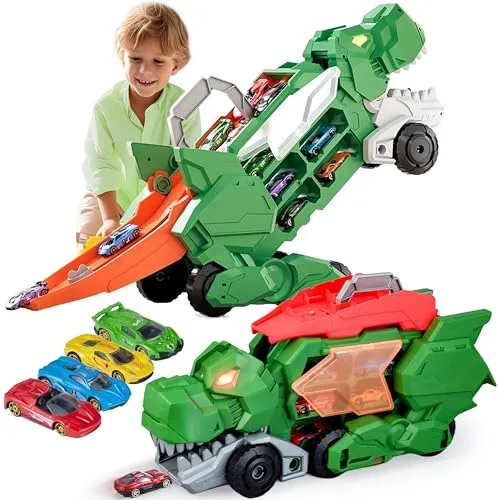 CELMAN Dinosaurier Auto Spielzeug mit Autos
