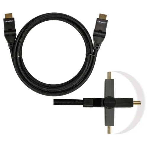 Brooklyn HQ HDMI-Kabel 2m Flex-Kabel  90° 180° Winkel-Stecker für TV Full HD