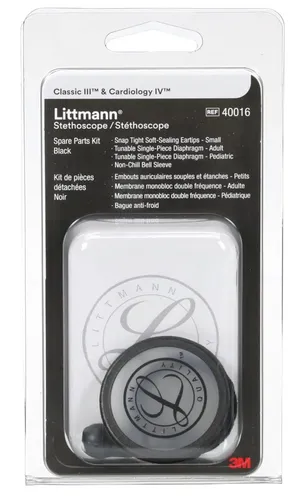 3M Littmann Stethoskop Ersatzteil-Set für Classic III, Cardiology IV und CORE - Zubehör für medizinische Diagnoseinstrumente, enthält eine stimmbare einteilige Membran und sorgt für optimalen Komfort und perfekten Sitz der Ohrpolster.