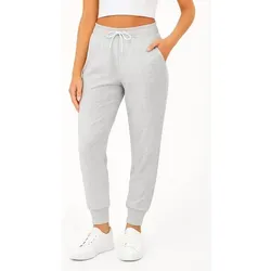 ROSS CAMP Jogginghose Jogginghose Damen (1-tlg) Baumwolle, Elasthan grau M