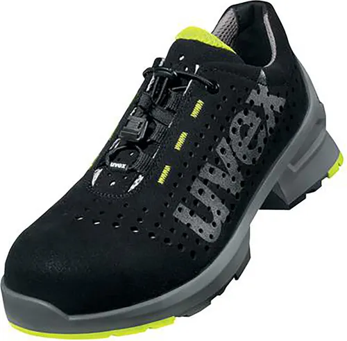 uvex 1 Halbschuhe S1 schwarz, gelb Weite 14 Gr. 36 - Sportliche Arbeitsschuhe mit 100 % metallfreier Zehenschutzkappe, atmungsaktivem Obermaterial und optimalem Tragekomfort dank uvex climazone Technologie. Ideal für Sicherheit und Flexibilität im Arbeitsalltag.