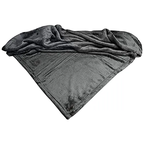 Schecker Mikrofaserdecke Premium ohne Bestickung anthrazit
